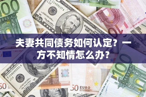 北京夫妻共同债务如何认定？一方不知情怎么办？