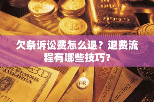 北京欠条诉讼费怎么退？退费流程有哪些技巧？
